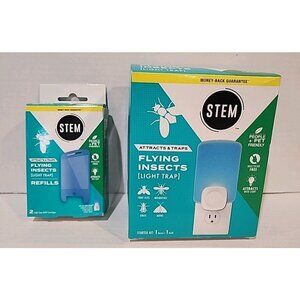 STEM Insect light Trap Set with 3 refills  attracts and traps flying bug insects